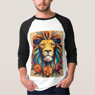 Roar of the Wild: Majestic Lion Design T-shirt