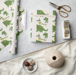 Roar Party Dieren Verjaardag Cadeaupapier