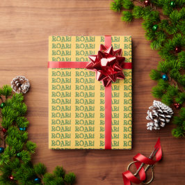 Roar Party Dieren Verjaardag Cadeaupapier