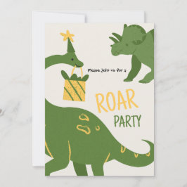 Roar Party Dieren Verjaardag Kaart
