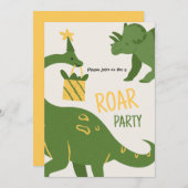 Roar Party Dieren Verjaardag Kaart (Voorkant / Achterkant)