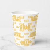 Roar Party Dieren Verjaardag Papieren Bekers (Voorkant)