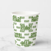 Roar Party Dieren Verjaardag Papieren Bekers (Voorkant)