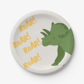 Roar Party Dieren Verjaardag Papieren Bordje (Voorkant)