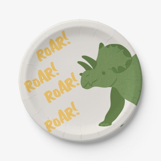 Roar Party Dieren Verjaardag Papieren Bordje (Voorkant)