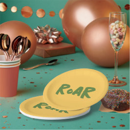 Roar Party Dieren Verjaardag Papieren Bordje