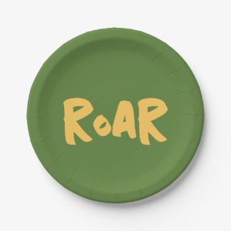 Roar Party Dieren Verjaardag Papieren Bordje