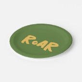 Roar Party Dieren Verjaardag Papieren Bordje (Gekanteld)