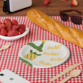 Roar Party Dieren Verjaardag Papieren Bordje