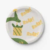 Roar Party Dieren Verjaardag Papieren Bordje (Voorkant)