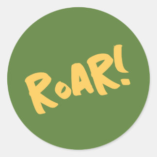 Roar Party Dieren Verjaardag Ronde Sticker