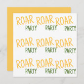Roar Party Dieren Verjaardag Save The Date (Voorkant / Achterkant)