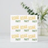 Roar Party Dieren Verjaardag Save The Date (Staand voorkant)