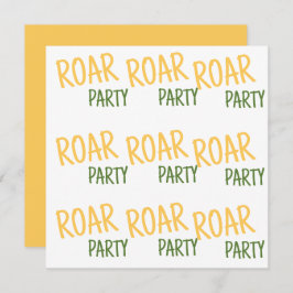 Roar Party Dieren Verjaardag Save The Date