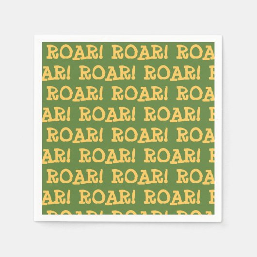Roar Party Dieren Verjaardag Servet (Voorkant)