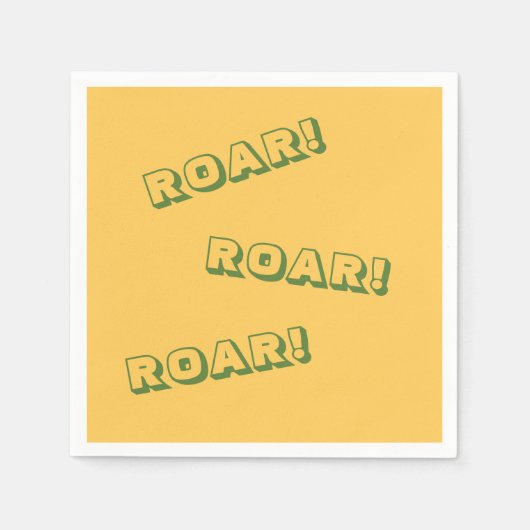 Roar Party Dieren Verjaardag Servet (Voorkant)