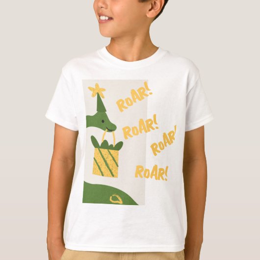 Roar Party Dieren Verjaardag T-shirt (Voorkant)