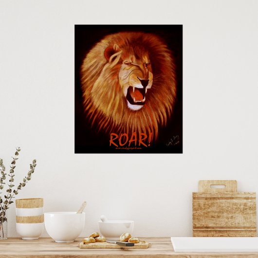 ROAR! poster (de leeuw) (Keuken)
