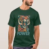 Roar Power Tiger Graphic T-Shirt voor Heren (Voorkant)