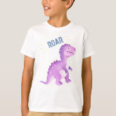 Roar Schattige Dinosaurus Verjaardagsfeest T-shirt (Voorkant)