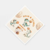 Roar & Score Basketball Dino Boy Birthday Servet (Hoek)