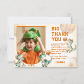 Roar & Score Basketball Dino Boy Birthday Thank Yo Bedankkaart (Voorkant)