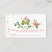 Roar-some Baby shower Luier Raffle Kaart voor Meis (Voorkant)