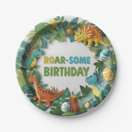 Roar-some Dinosaur Birthday Party Paper Bord
