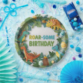 Roar-some Dinosaur Birthday Party Paper Bord (Feest)