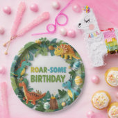Roar-some Dinosaur Birthday Party Paper Bord (Feest)