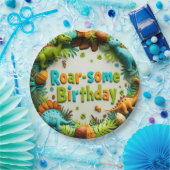 Roar-some Dinosaur Birthday Party Paper Bord (Feest)