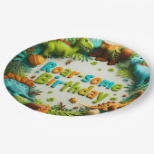 Roar-some Dinosaur Birthday Party Paper Bord (Gekanteld)
