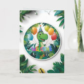 Roar-some Dinosaur Verjaardagsuitnodiging – Oerwou (Achterkant)