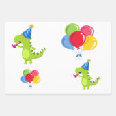 Roar-some T-Rex verjaardagsfeestje inpakpapier (Voorkant 2)
