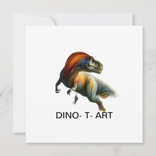 🦖 Roar-some traditionele kunst schilderij van een Kaart (Voorkant)