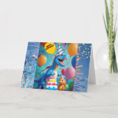 Roar-some verjaardagswensen T-Rex dinosaurus Kaart (Voorkant)