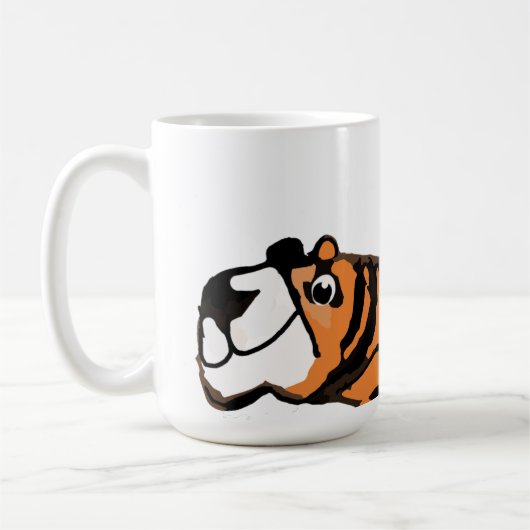 Roar-somely Cute Tiger Mug Koffiemok (Links)