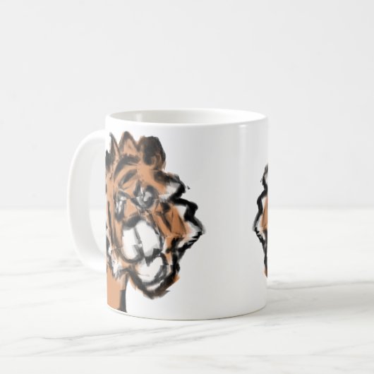 Roar-somely Cute Tiger Mug Koffiemok (Voorkant links)