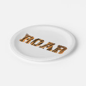 ROAR Tiger afdrukontwerp Papieren Bordje (Gekanteld)