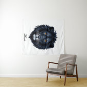 Roar Typography Black Lion Face Wandkleed (In Situ (horizontaal))
