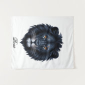 Roar Typography Black Lion Face Wandkleed (Voorkant (horizontaal))