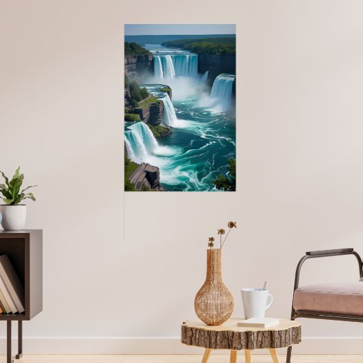 "Roar van Boven - Niagara Herfsten Elegantie" Poster (Woonkamer 3)