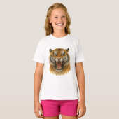 Roar van de wilde kracht in elke streep t-shirt (Voorkant volledig)