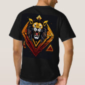 "Roar with Confidence: gewaagde leeuw gedrukt T-sh T-shirt (Achterkant)