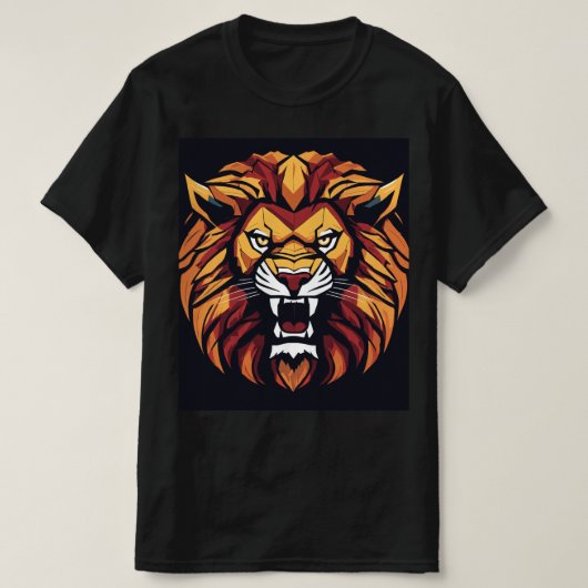 "Roar with Confidence: gewaagde leeuw gedrukt T-sh T-shirt (Design voorkant)