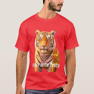 Roar with Power: Fierce Tiger Graphic T-shirt