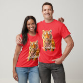 Roar with Power: Fierce Tiger Graphic T-shirt (Unisex)