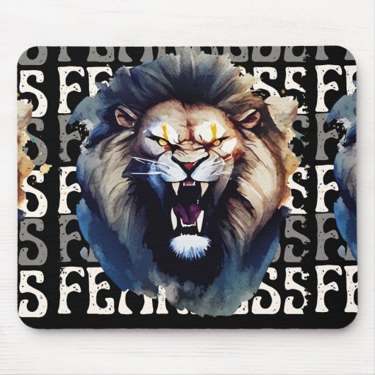 Roar zonder Vrees – Dappere Leeuw Muismat (Voorkant)