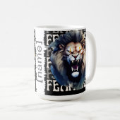 Roar zonder Vrees – Leeuw zonder Angst  Koffiemok (Voorkant rechts)