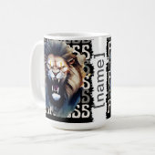 Roar zonder Vrees – Leeuw zonder Angst  Koffiemok (Voorkant links)